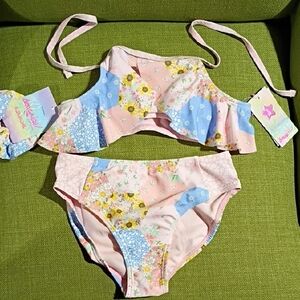 Magic Kids Bikini - Pink and Blue Patchwork